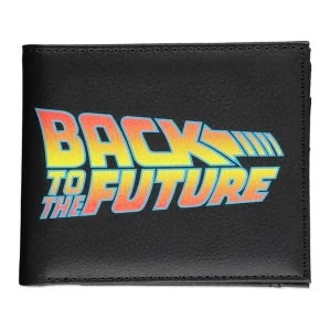 Image of UNIVERSAL Back To The Future Logo Bi-fold Wallet - Black
