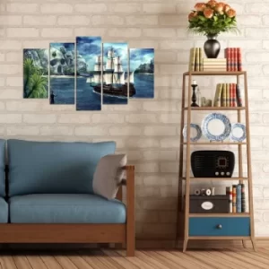 Image of 5PMX-075 Multicolor Decorative MDF Painting (5 Pieces)