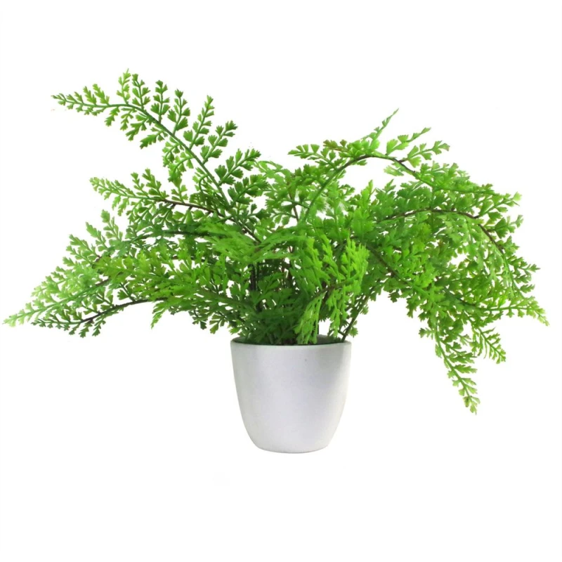 Image of Leaf Artificial Fern Plant Pot Royal Fern 30cm Leaf Design UK Realistic Plants Botanik Green