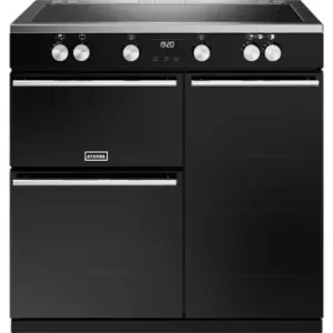 Image of Stoves Precision Deluxe ST DX PREC D900Ei TCH BK 90cm Electric Range Cooker with Induction Hob - Black - A Rated