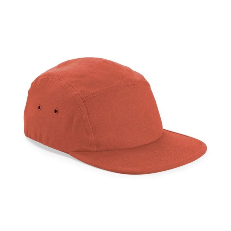 Image of Beechfield Beechfield Men 5 Panel Canvas Cap in Terracotta Terracotta One Size Male 5063300883075
