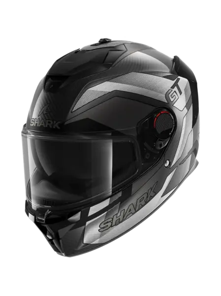 Image of Shark Spartan GT Pro Ritmo Carbon Mat Carbon Silver Chrom DSU Full Face Helmet S