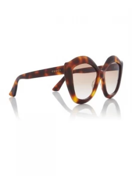 Image of Gucci Havana GG0117S GC001059 cat eye sunglasses