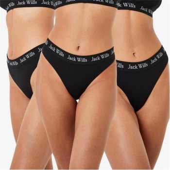 Image of Jack Wills Deptford Multipack Thong 3 Pack - Black