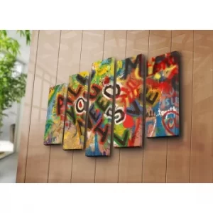 Image of 5PATK-10 Multicolor Decorative Canvas Painting (5 Pieces)