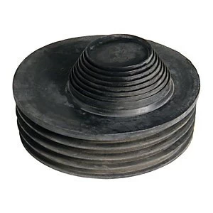Image of FloPlast D95 Drain Adaptor to Connect 32mm 40mm and 50mm Waste Pipe - Black