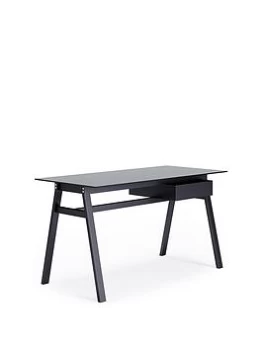 Image of Alphason Richmond 1 Drawer Desk - Black