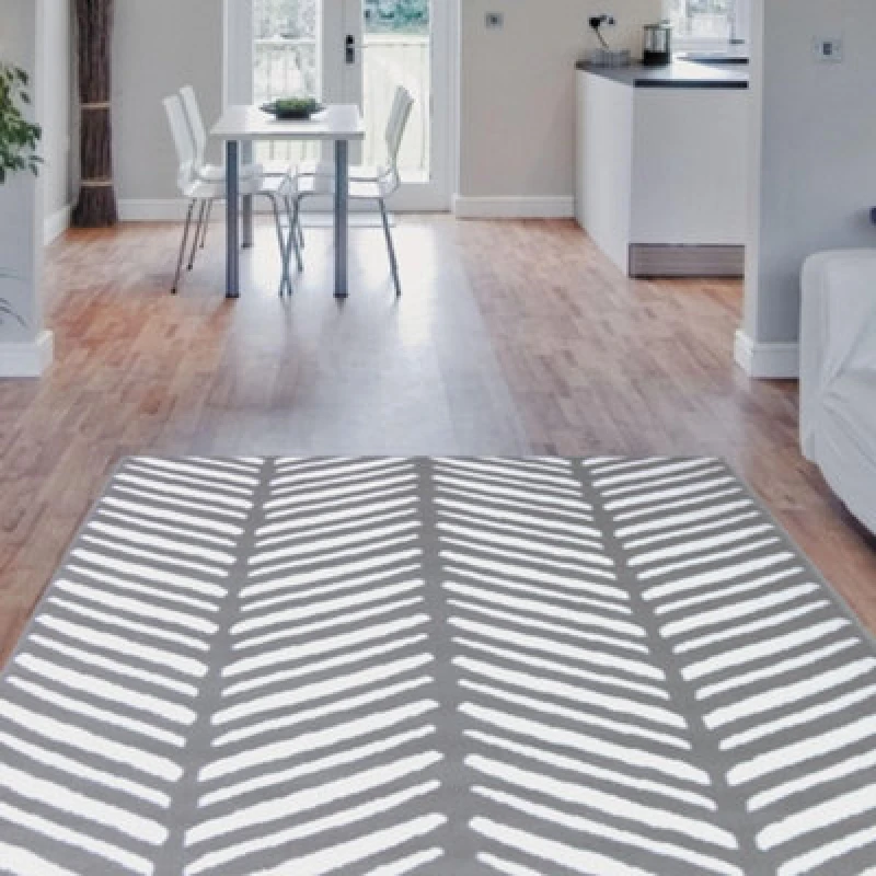 Image of Homemaker Herringbone Rug - Grey Grey 60x100cm