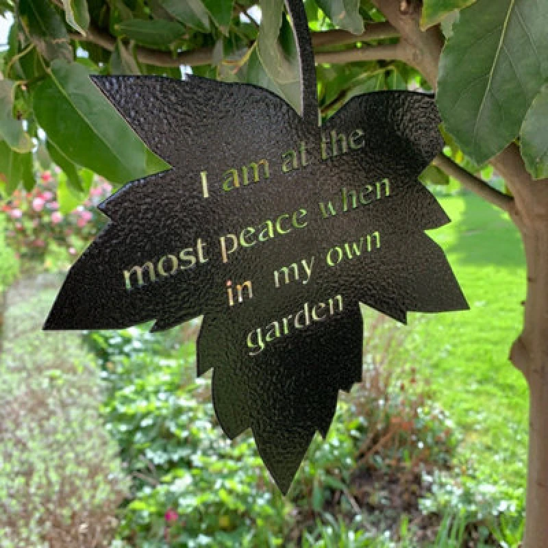 Image of Poppy Forge Falling Leaves - I Am At The Most Peace - W20 X H25cm - Black