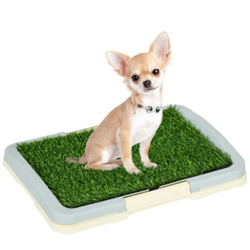 Image of PawHut Dog Toilet Indoor w/ Artificial Grass, 46.5 x 34cm D07-045V00LB
