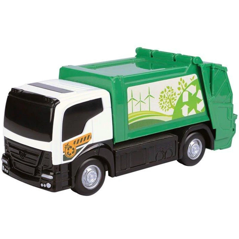 Image of Toylife 7.5 inch Recycling Truck - Yellow Yellow One Size