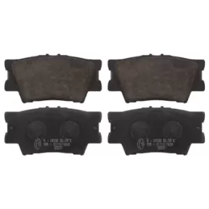 Image of Brake Pad Set 16651 by Febi Bilstein Rear Axle