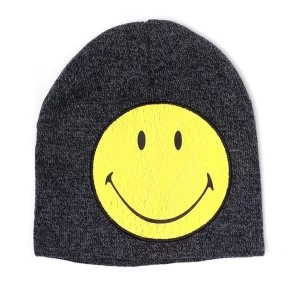 Image of Smiley - Original Smiley Cracked Unisex Beanies Beanie - Grey