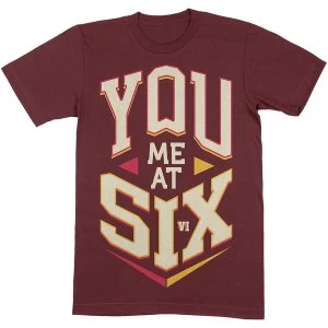 Image of You Me At Six - Cube Unisex Medium T-Shirt - Red