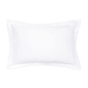 Image of Bedeck of Belfast White Egyptian Cotton Sateen 1000 Thread Count Fine Linens 'Tenno' Standard Pillow Case