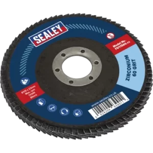 Image of Sealey Zirconium Abrasive Flap Disc 115mm 60g