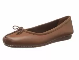 Image of Clarks Ballerina Shoes brown freckle ice 8