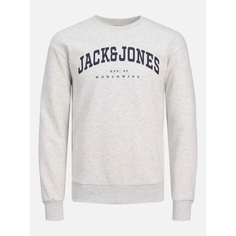 Image of Jack and Jones Kids Varsity Neck Crew Sweatshirt White Melange male 8 Years