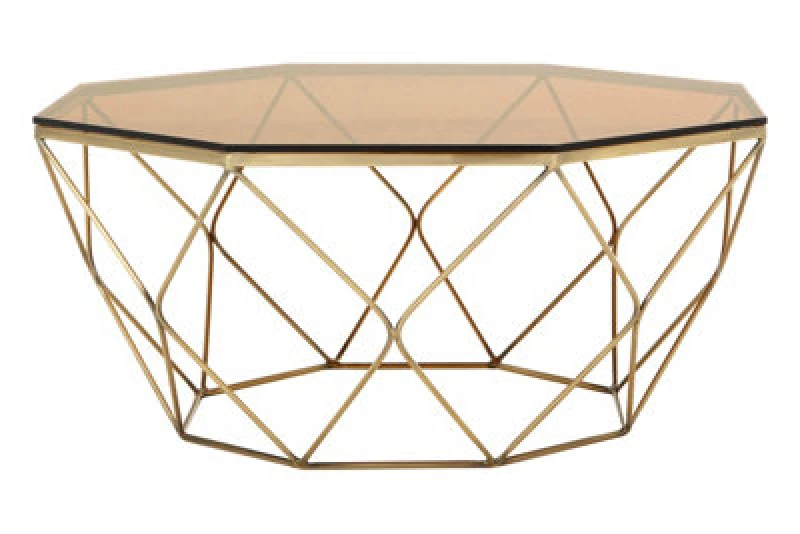 Image of Orsina Stunning Brushed Bronze Tapered Coffee Table, Versatile Display Coffee Table, Practical Decorative Table