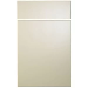 Image of Cooke Lewis Raffello High Gloss Cream Drawerline door drawer front W450mm Set of 2