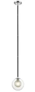 Image of Remy 1 Light Ceiling Light Chrome Black