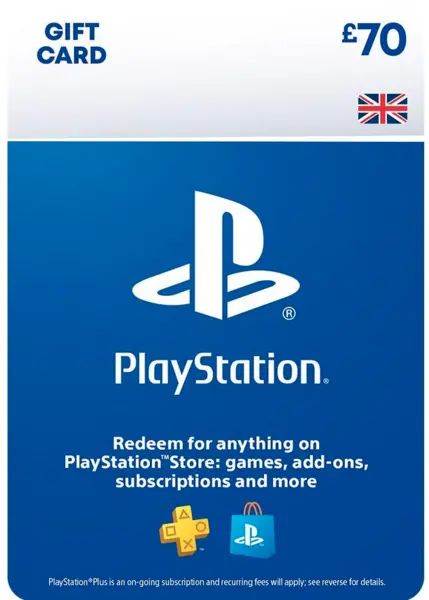 Image of Sony PlayStation Store £70 PSN Top Up Gift Card