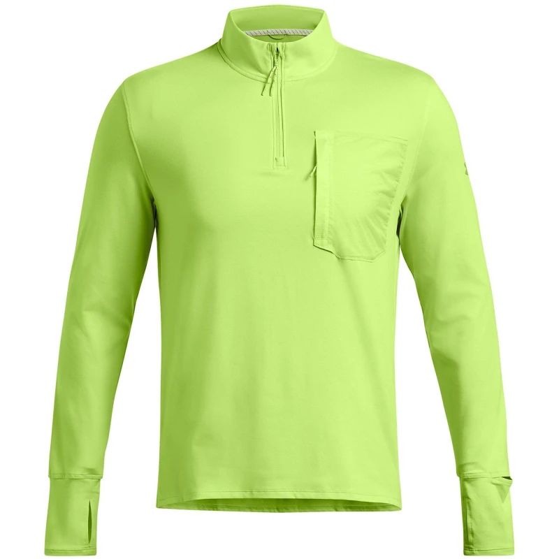 Image of Under Armour Mens Long-Sleeve Performance Running Top Green male 2XL