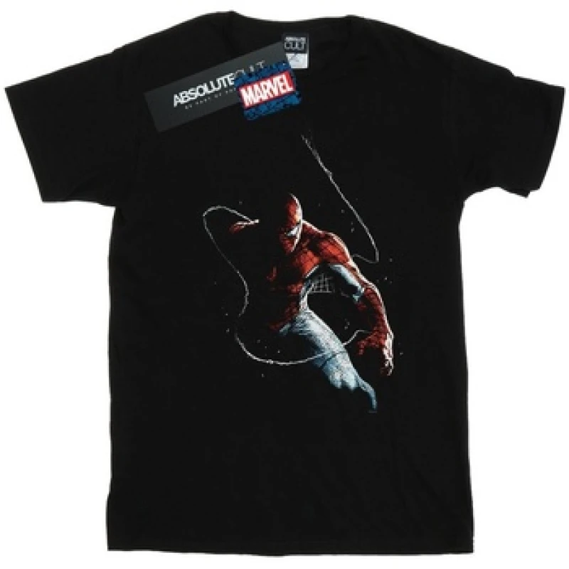 Image of Marvel Spider-Man Painting T-Shirt Black male