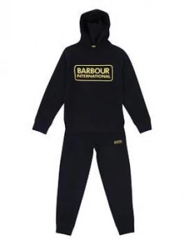 Image of Barbour International Boys Essential Tracksuit - Black, Size Age: 10-11 Years