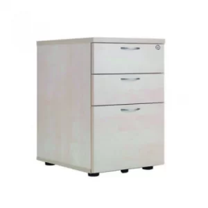 Image of Jemini Maple 3 Drawer Under Desk Pedestal Dimensions W434 x D580 x