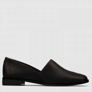 Image of Clarks Womens Pure Easy Leather Flats - Black - UK 5
