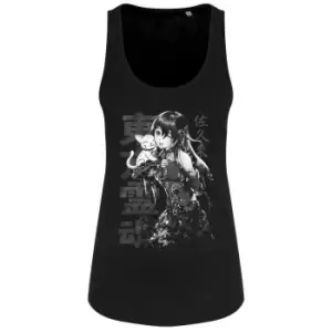 Image of Tokyo Spirit Womens/Ladies Sakura Monochrome Vest Top (M) (Black)