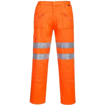 Image of RT47ORRS - sz S Rail Action Trousers - Orange - Portwest