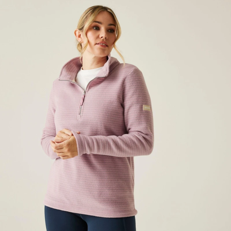 Image of Womens 1/2 zip fleece Regatta Solenne II Rose Female 40