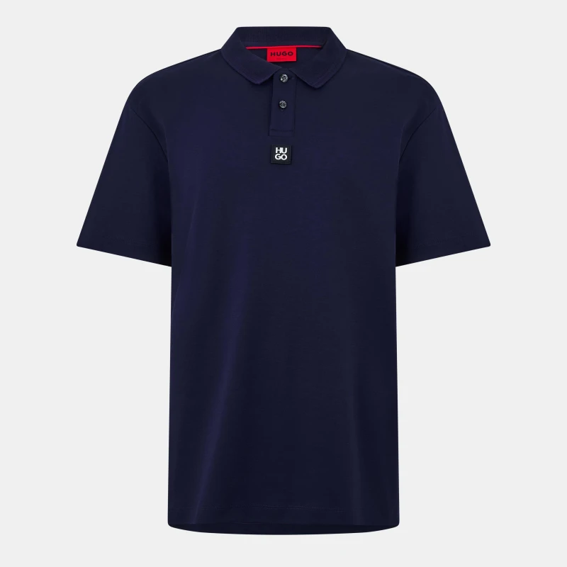 Image of Hugo Mens Deabono Short Sleeve Polo Shirt Navy 418 male S