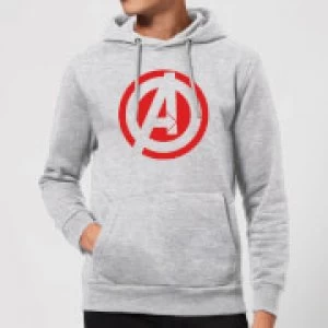 Image of Marvel Avengers Assemble Captain America Logo Pullover Hoodie - White - M