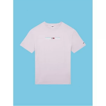 Image of Tommy Jeans Tjm Linear Logo Tee - Pink TOJ