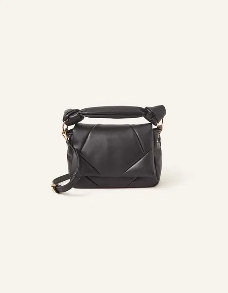 Image of Accessorize Quilted Handheld Cross-Body Bag Black