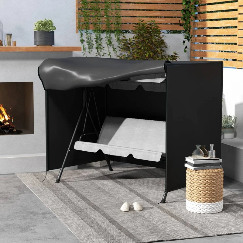 Image of OUTSUNNY Garden Furniture Protector Patio Swing Chair Cover Black Unisex