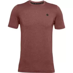 Image of Under Armour Armour Rush Seamless Fitted T Shirt Mens - Red