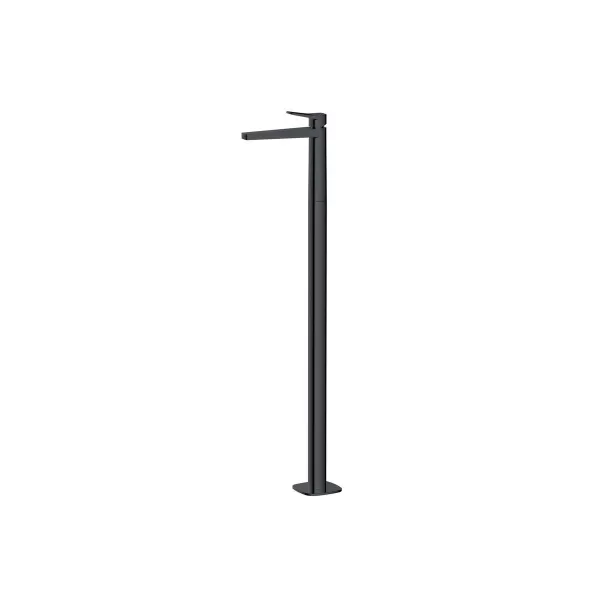 Image of RAK Petit Square Floor Standing Wash Basin Mixer - Matt Black