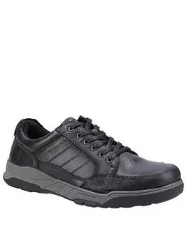 Image of Hush Puppies Hush Puppie Finley Lace Up Trainer, Black, Size 11, Men