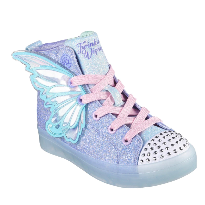 Image of Skechers Twi-Lites High-Top Trainers Unisex Kids Blue/Multi unisex C12 (30)