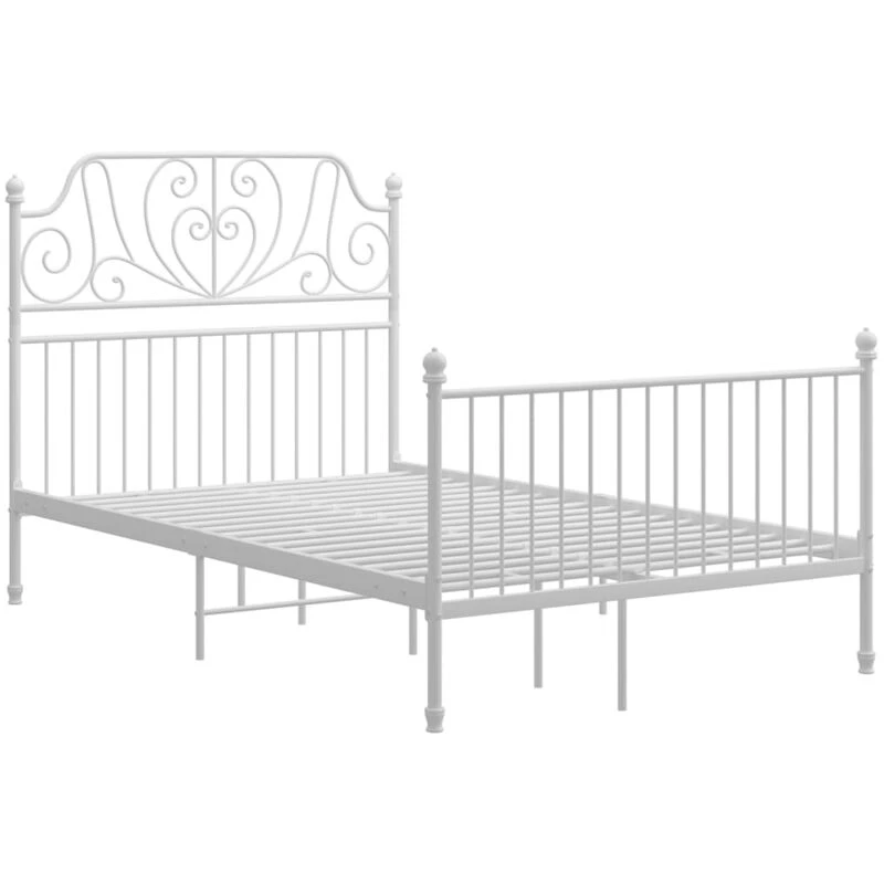 Image of VIDAXL Bed Frame without Mattress White Metal 120x200cm Vidaxl 8720286195888