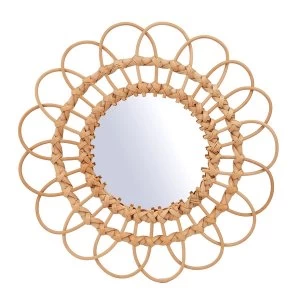 Image of Sass & Belle Rattan Mirror Large