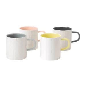 Image of Royal Doulton Hemingway Design Mixed Colours Mug Set of 4