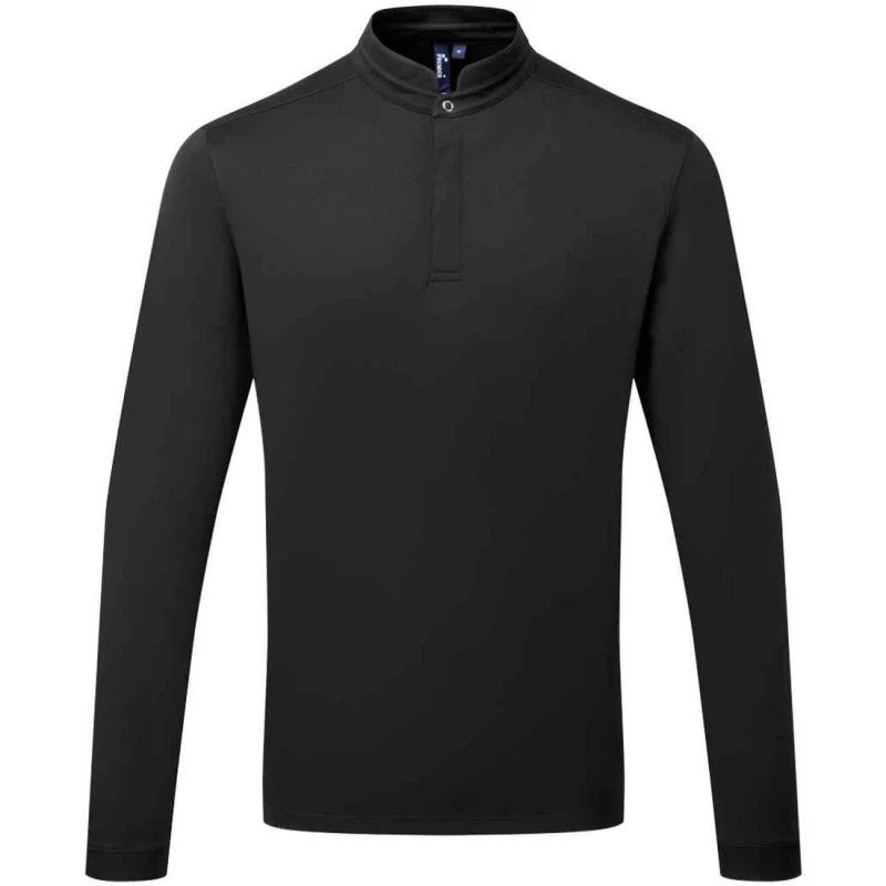 Image of Premier Premier Men Essential Coolchecker Long-Sleeved Chef Shirt in Black Size: Medium Black M Male 5063703139731