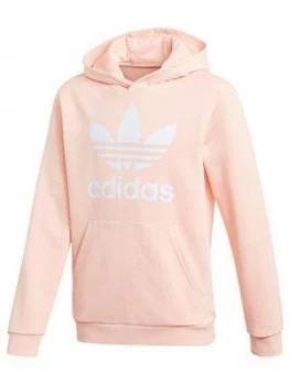 Image of Boys, adidas Originals Childrens Trefoil Hoodie - Coral, Size 9-10 Years