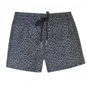 Image of ONeill Patterned Print M & M Board Shorts Ladies - Black Aop W/ Wh