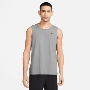 Image of nike DRI-FIT HYPERVERSE Tank Top, SMOKE GREY/HTR/BLACK